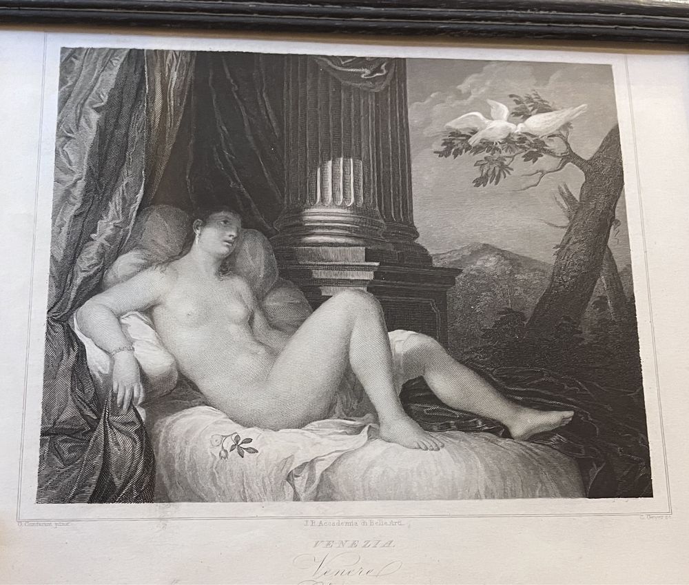 Staloryt „Naga Wenus” G. Contarini/ Geyer 1854r