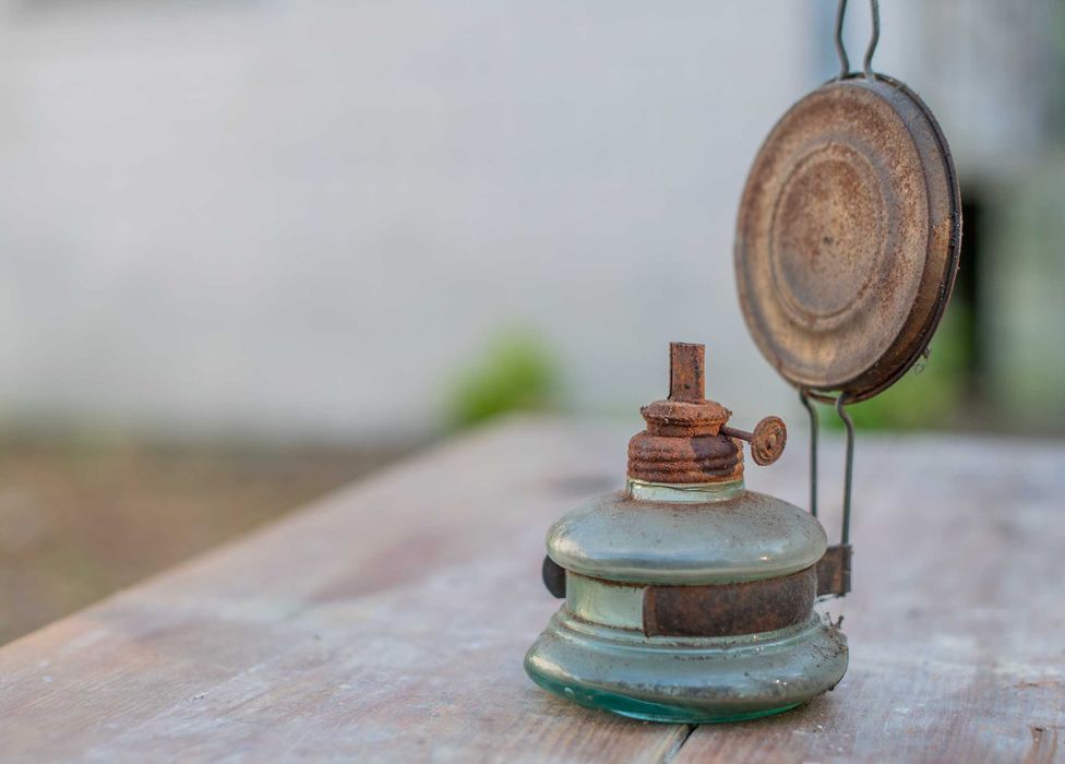 Lampa naftowa PRL Vintage oldschool
