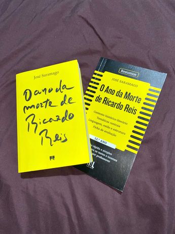 Livro: O ano da morte de Ricardo Reis de José Saramago+livro do resumo