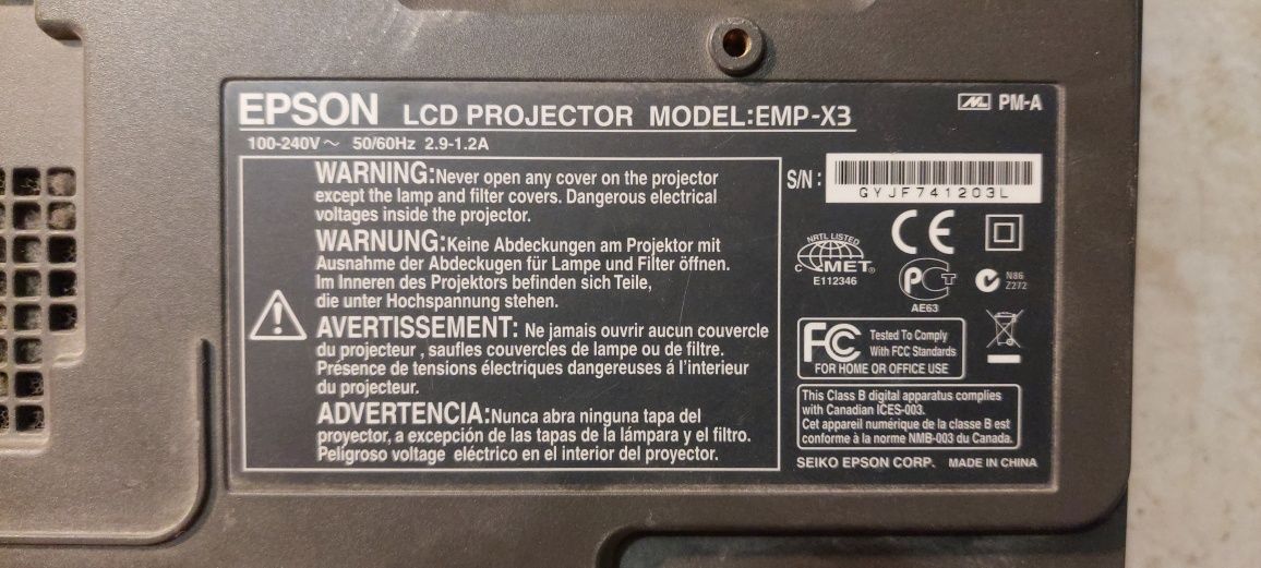 Projektor EMP-X3 EPSON