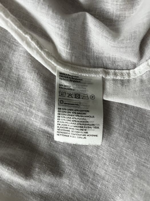Lniana biala koszula H&m xs/S oversize