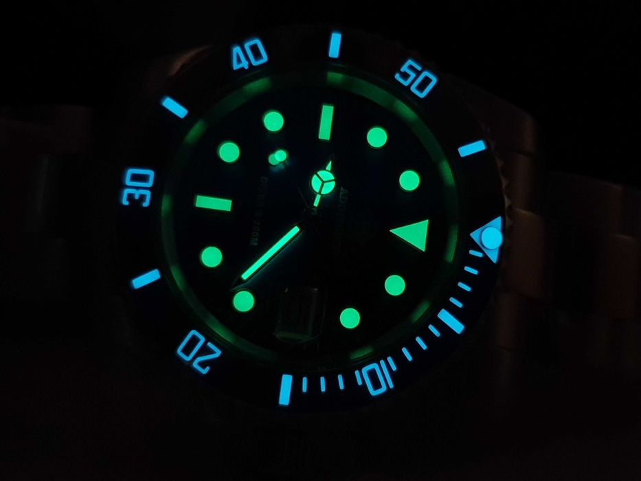 Чоловічий годинник Addiesdive Automatic 46мм 1000м Sapphire Diver's Bl