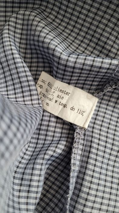 Męska koszula w kratkę szaro stalowoniebieska Boretto 41