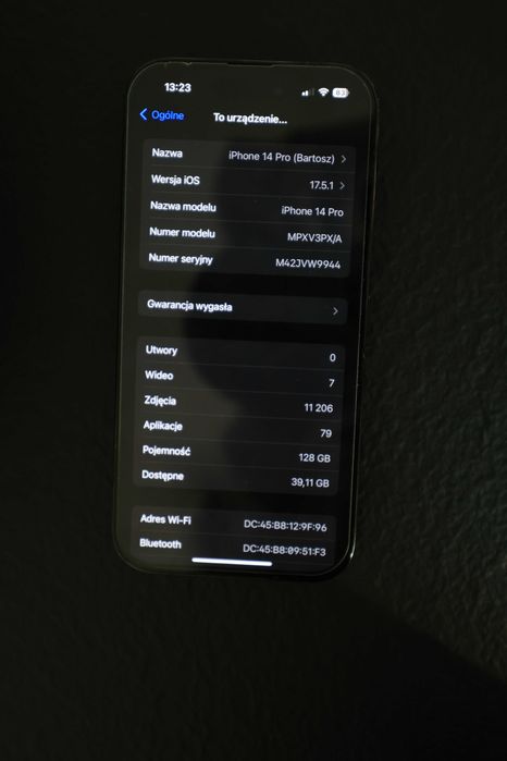 Iphone 14 Pro 128 GB (stan bardzo dobry) + gratisy