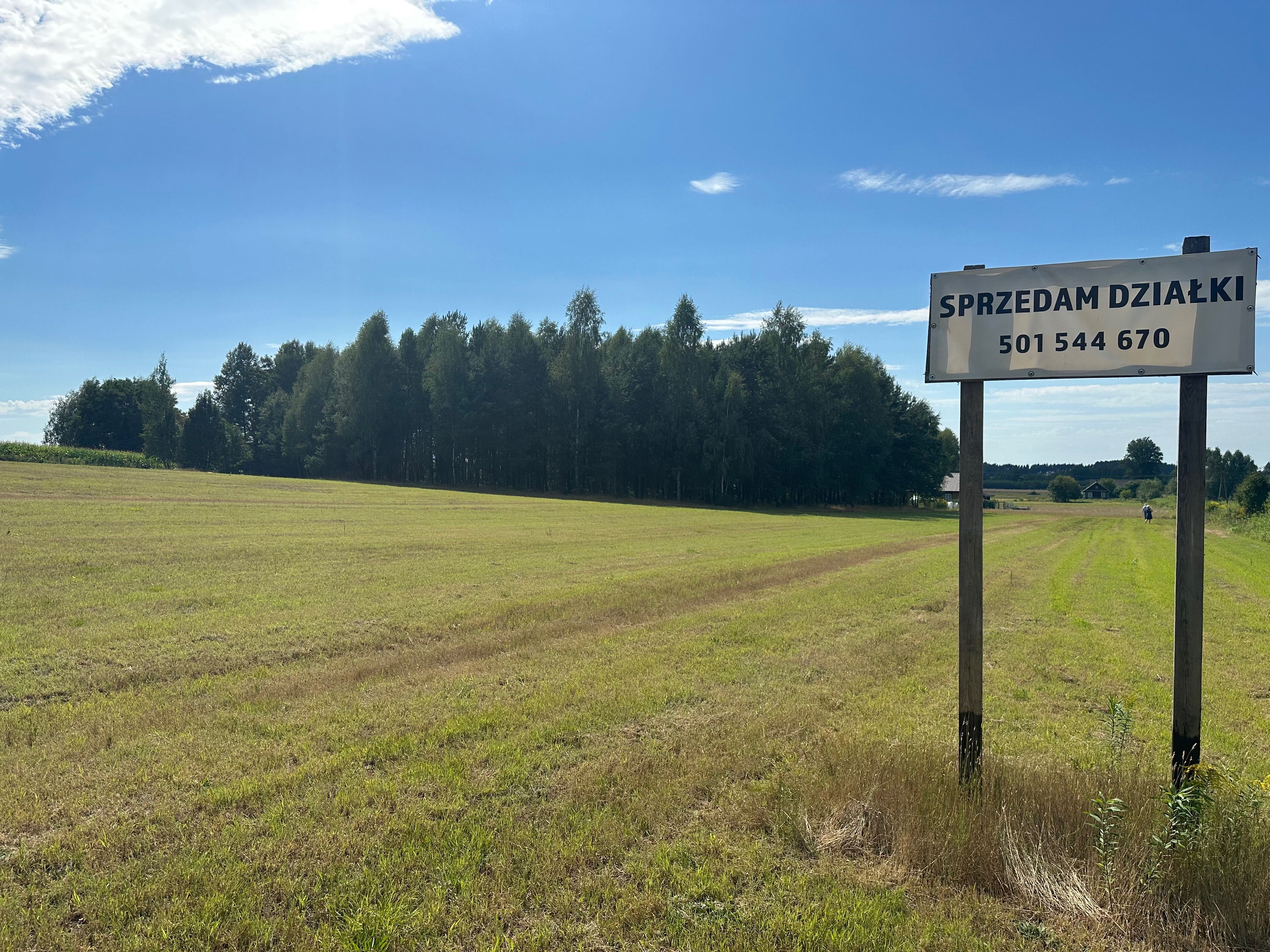 Działka w Wiejkach - gmina Gródek woj. podlaskie