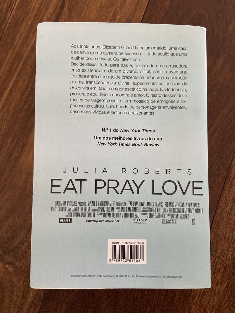 Livro do Filme “Eat, Pray, Love”