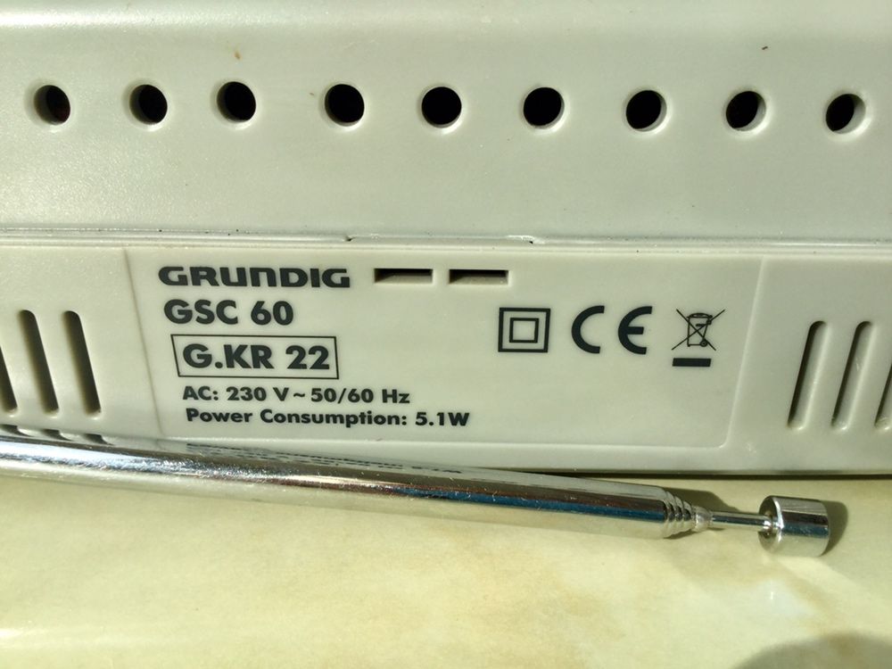 GRUNDIG GSC 60 G.KR22 радиоприёмник белый Германия новый