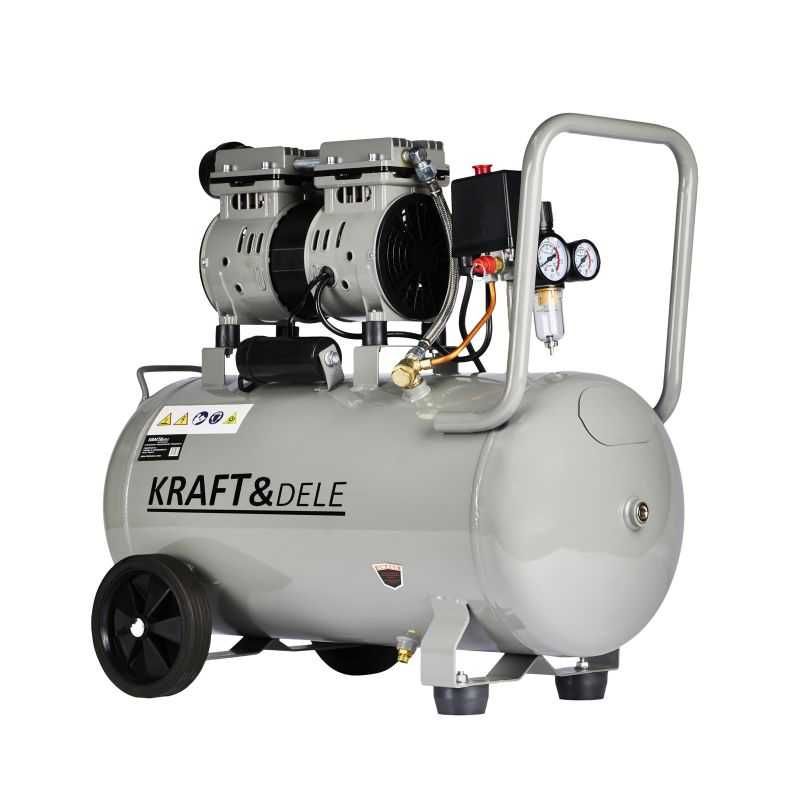 KOMPRESOR 50L bezolejowy 2 TŁOKI 2 POMPY SPREŻARKA 230V separator