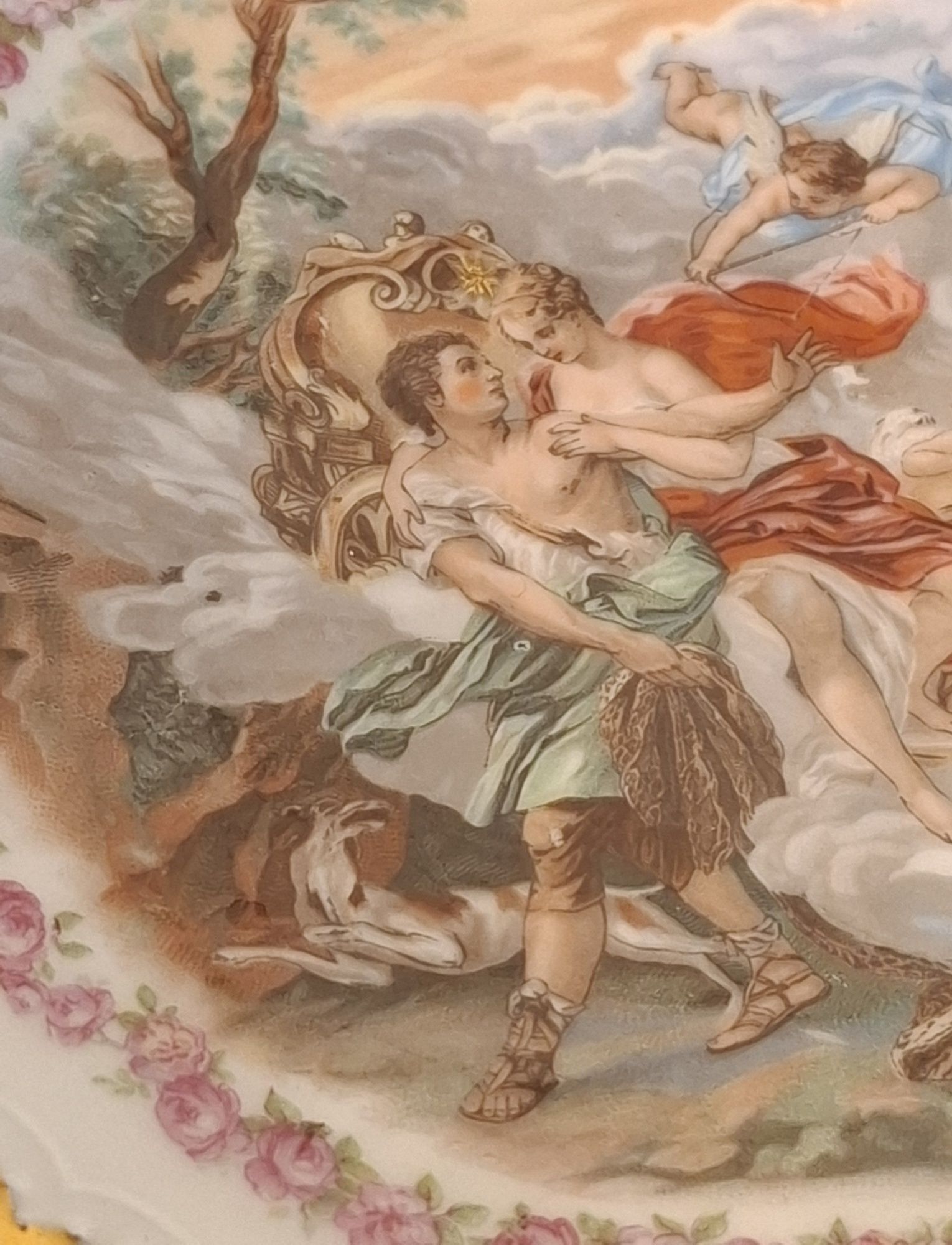 Porcelana 1890 r. Jaworzyna Śląska P.K Silesia talerzyk Eklektyczny