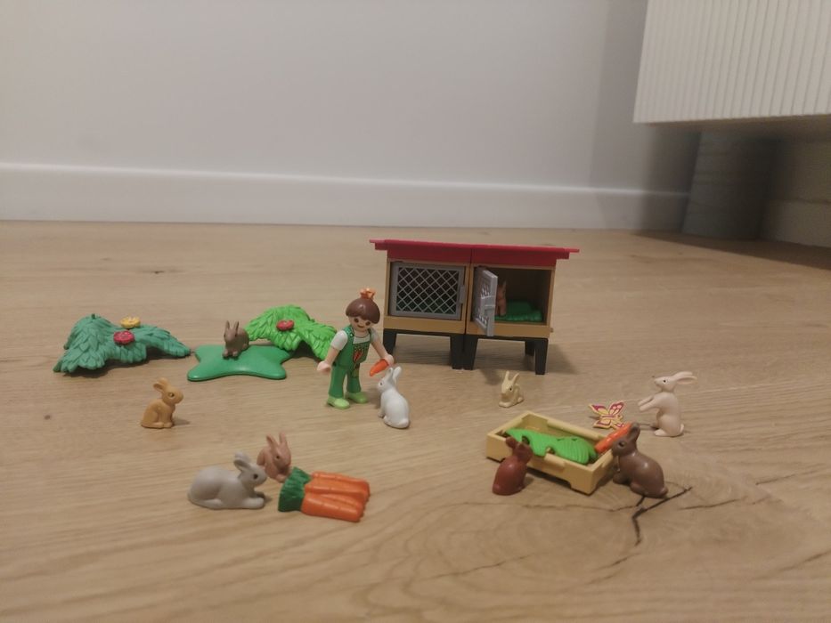 Zestaw playmobil z królikami