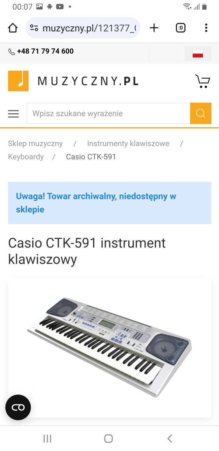 Nowy na komunię Syntezator dynamiczny klawisz 61 casio premium yamaha