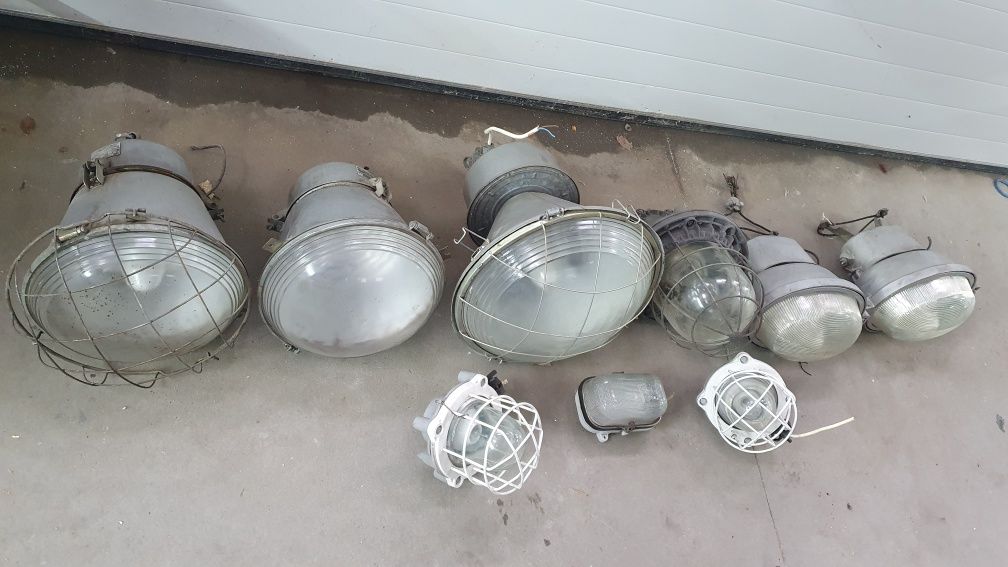 Lampy przemysłowe PRL loft