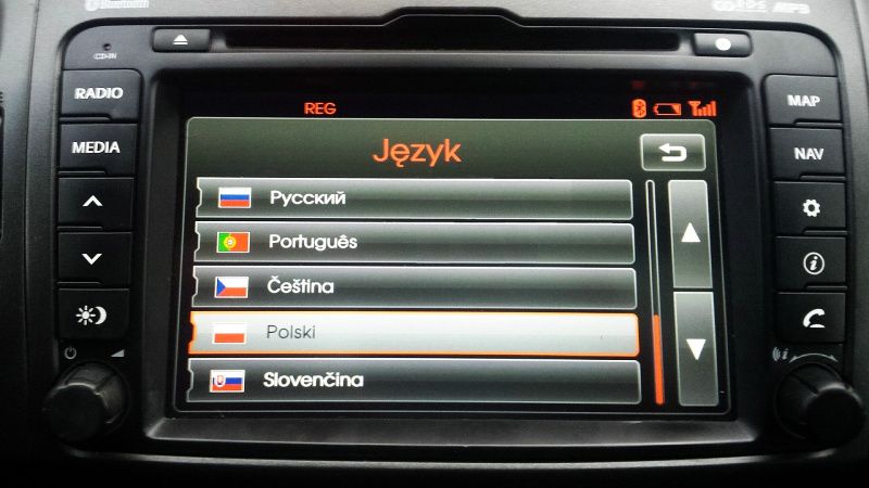 Hyundai KIA mapa Europy Polski język Menu Polski Lektor USB SD 2025