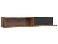 Półka ścienna Forn 156 cm dąb delano ciemny/czarny