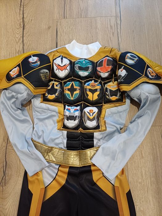 Strój na bal karnawałowy Power Rangers żółty r. 122/128 stan dobry+