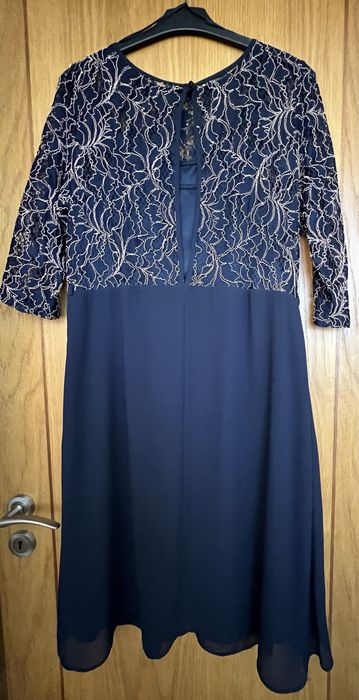 Vestido festa curto azul