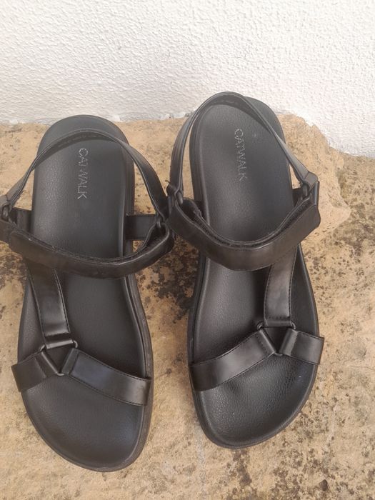 Sandalias pretas, quqlidade"Catwalk"