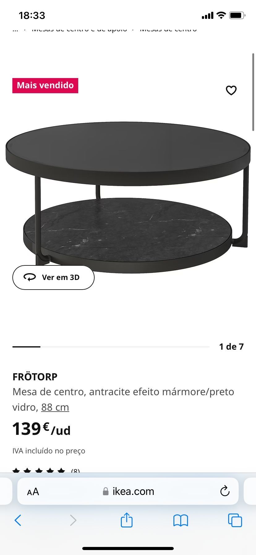 Mesa de centro IKEA, NOVA