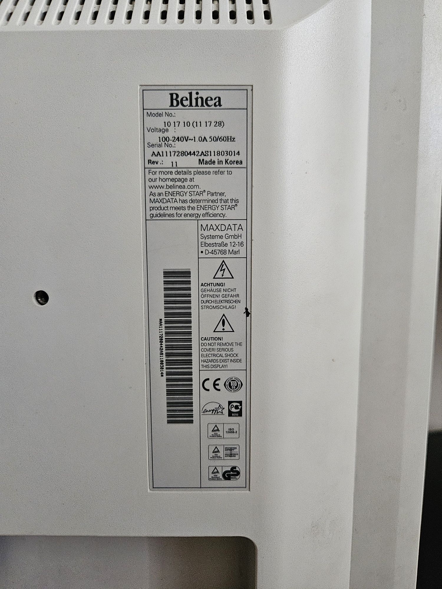 Monitor Belinea 17"