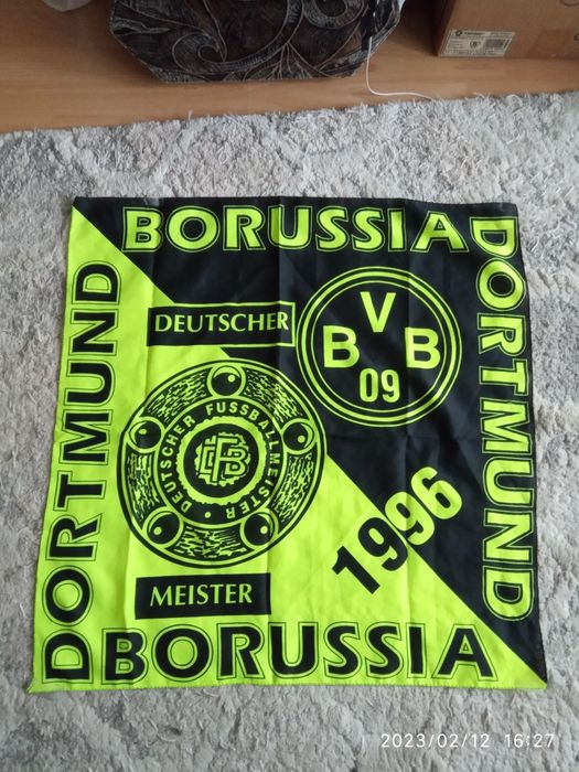 Flaga Chusta Borussia Dortmund Niemcy oldschool retro