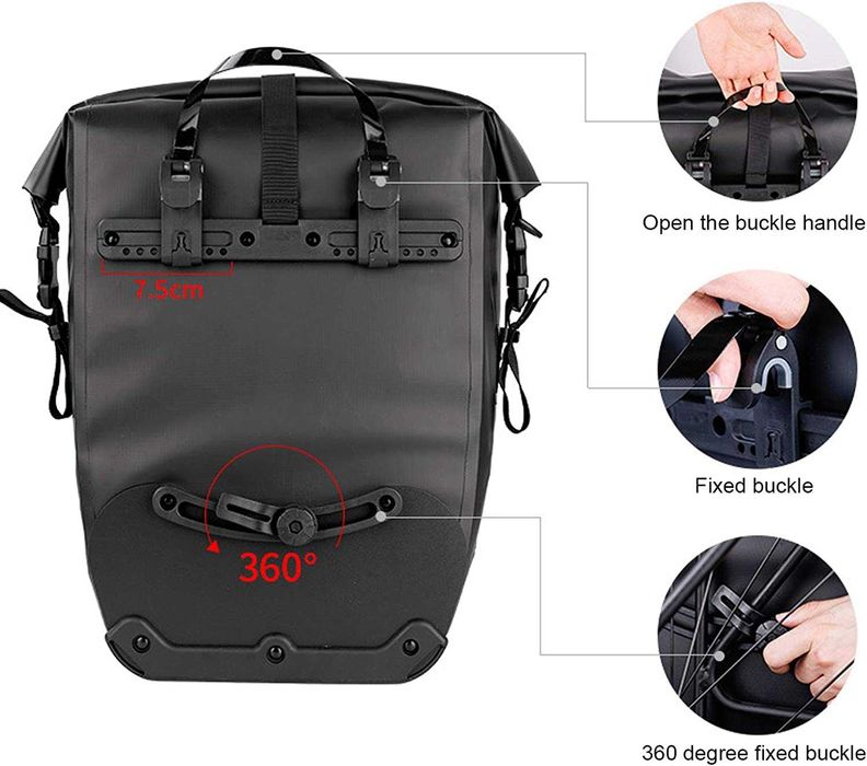 WHEEL UP Wodoodporne torby rowerowe na rower