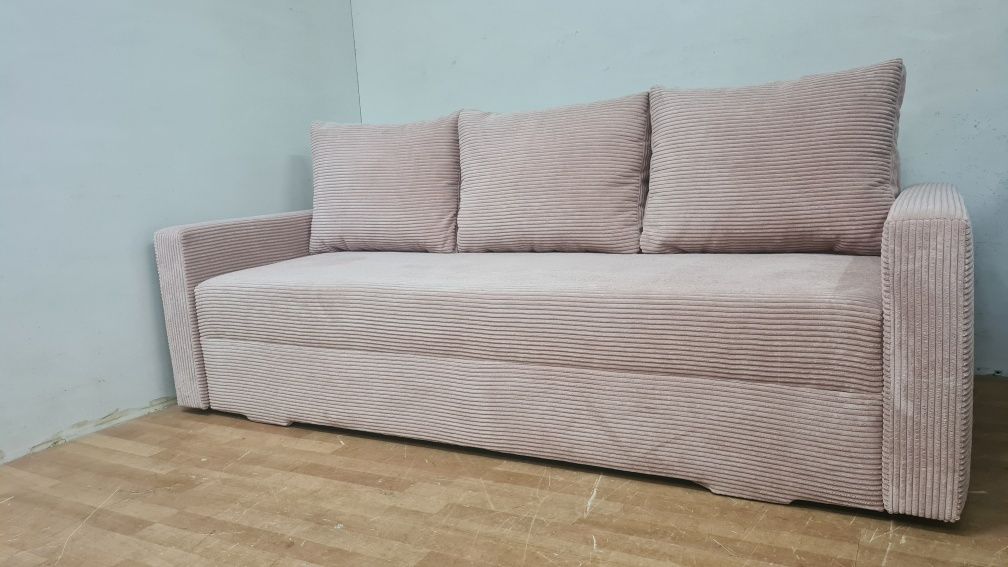 Nowa sofa sprężyny automat sztruks welur plusz kanapa wersalka tapczan