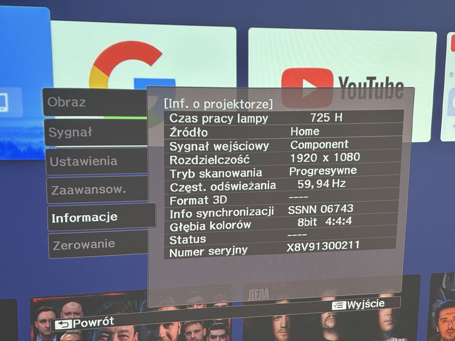 Projektor LCD Epson EH-TW5820 biały