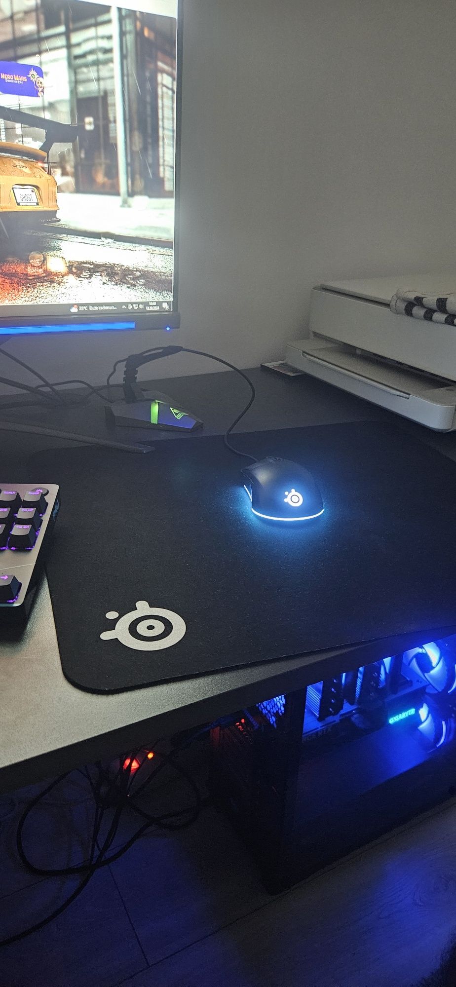 Krüger&Matz Mouse Bungee RGB Hub USB (uchwyt na kabel myszki)