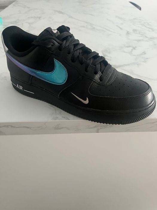 Nike Air Force 1 Black Blue Lightning