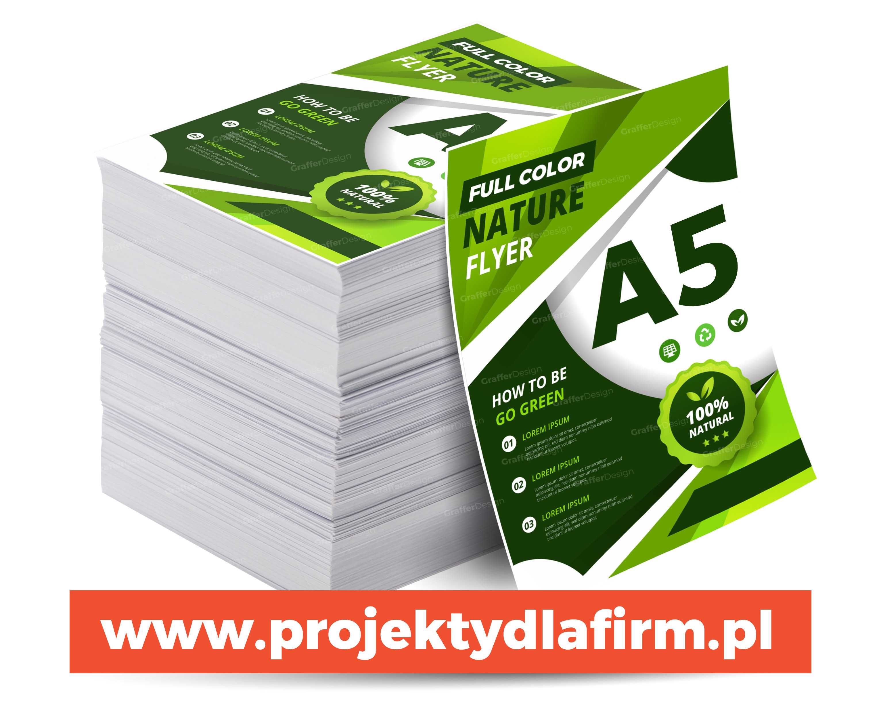 Ulotki A5 / druk / wizytówki / banery / rollup / reklama  plakaty druk