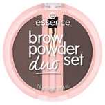 Essence Brow Powder Duo pudrowy zestaw do brwi 03 Dark 1.8g