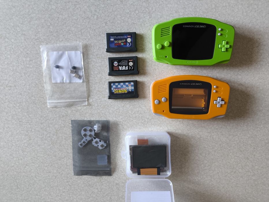 Game Boy Advance (GBA) usb C akumulator 1800mah Ekran IPS