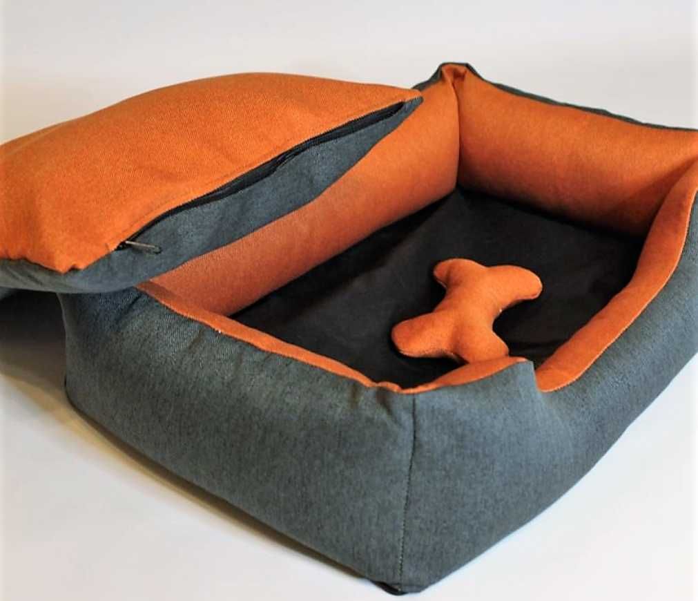 Лежак мягкий с бортиками, двухсторонняя лежанка для Собаки 50х30х18 см