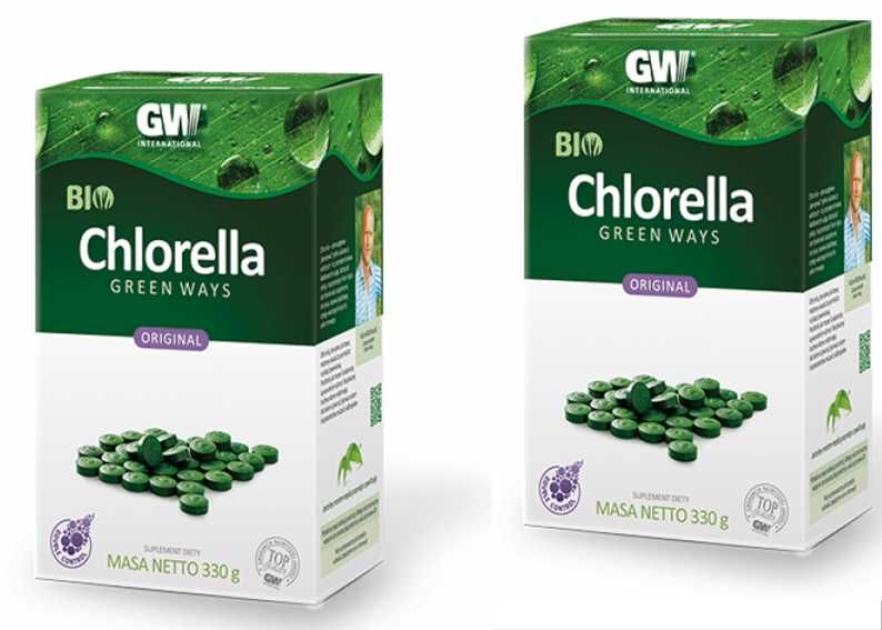 2 x CHLORELLA BIO Green Ways 1320 mini tabl. / 330 g. ORYGINAŁ