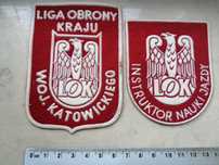 Naszywki LOK Instruktor Nauka jazdy Katowice  filc
