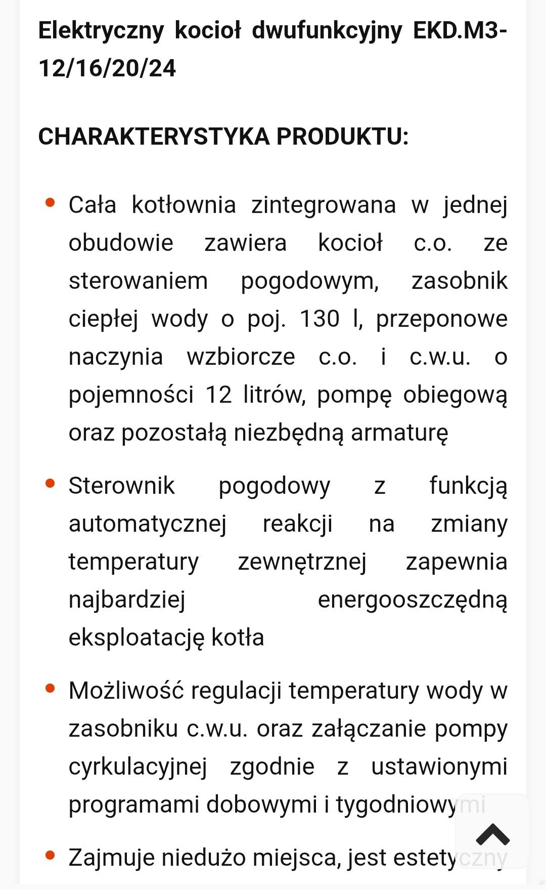 Kocioł dwufunkcyjny Kospel elektryczny