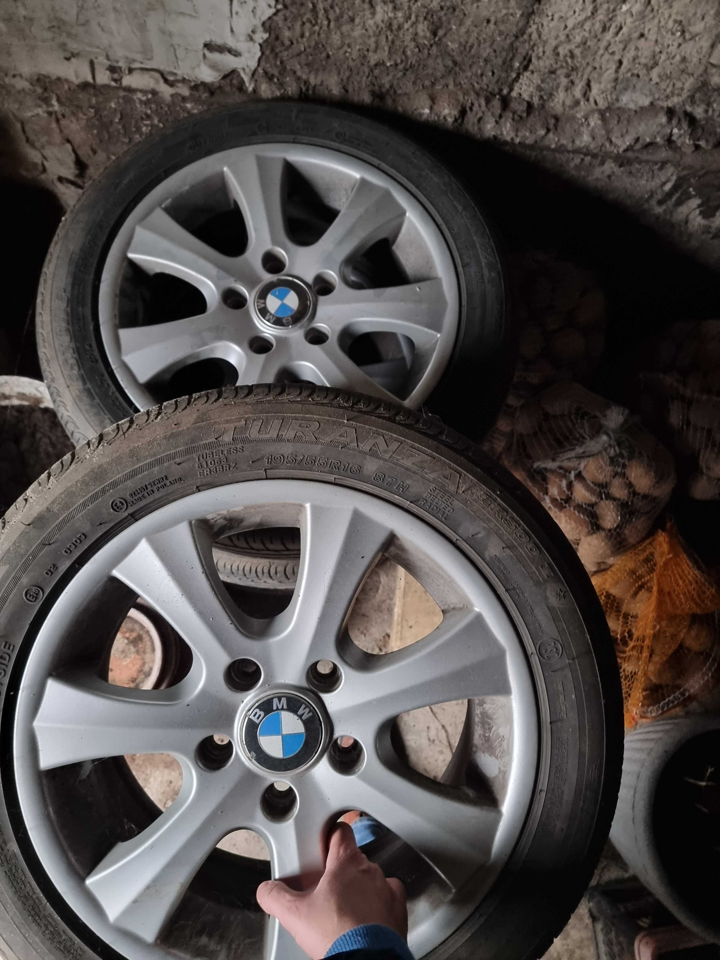 Alufelgi - 5x120 BMW z oponami 195/55/16 Super stan-Polecam zakup