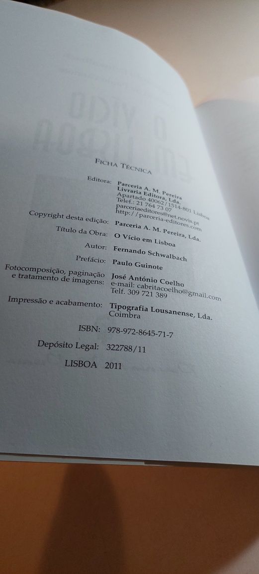 O Vício em Lisboa - Fernando Schwalbach