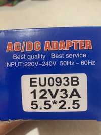 AC/DC Адаптер EU093B, 12V, 3A, 5.5*2.5