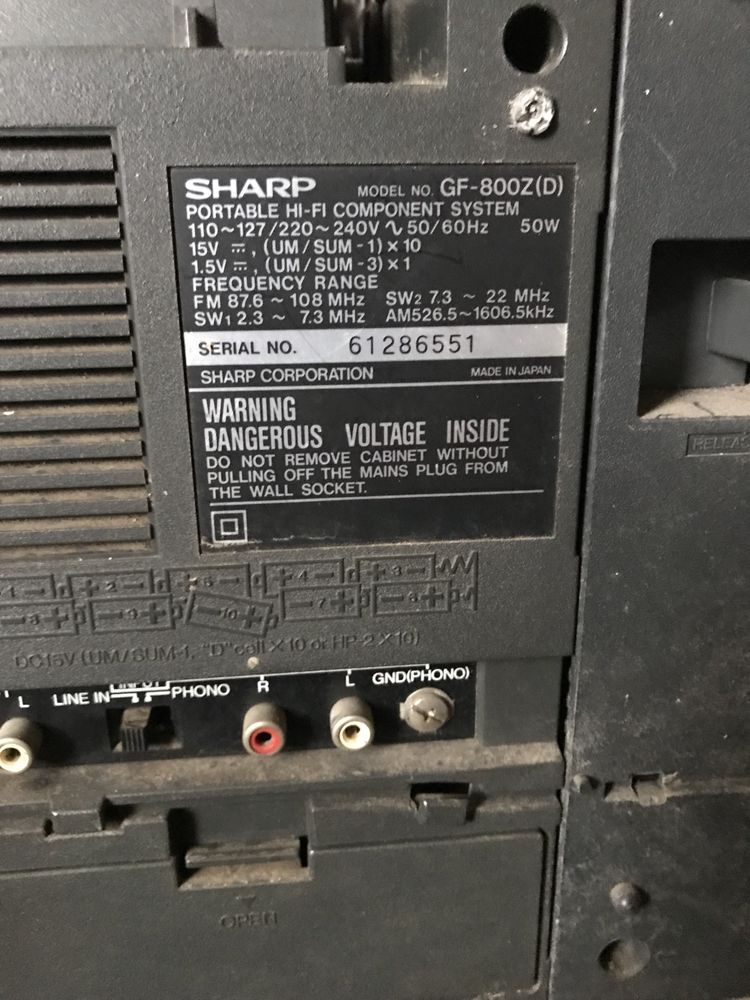 Магнітофони SHARP gf-800z(d),wf-t737z(bk)
