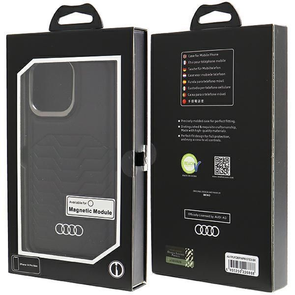 Etui Audi Synthetic Leather MagSafe iPhone 14 Pro Max 6.7" - Czarny