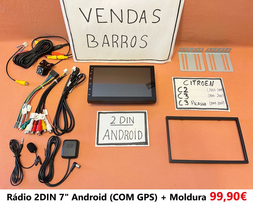 (NOVO) Rádio 2DIN • CITROEN C2 C3 • Android GPS [4+32GB]