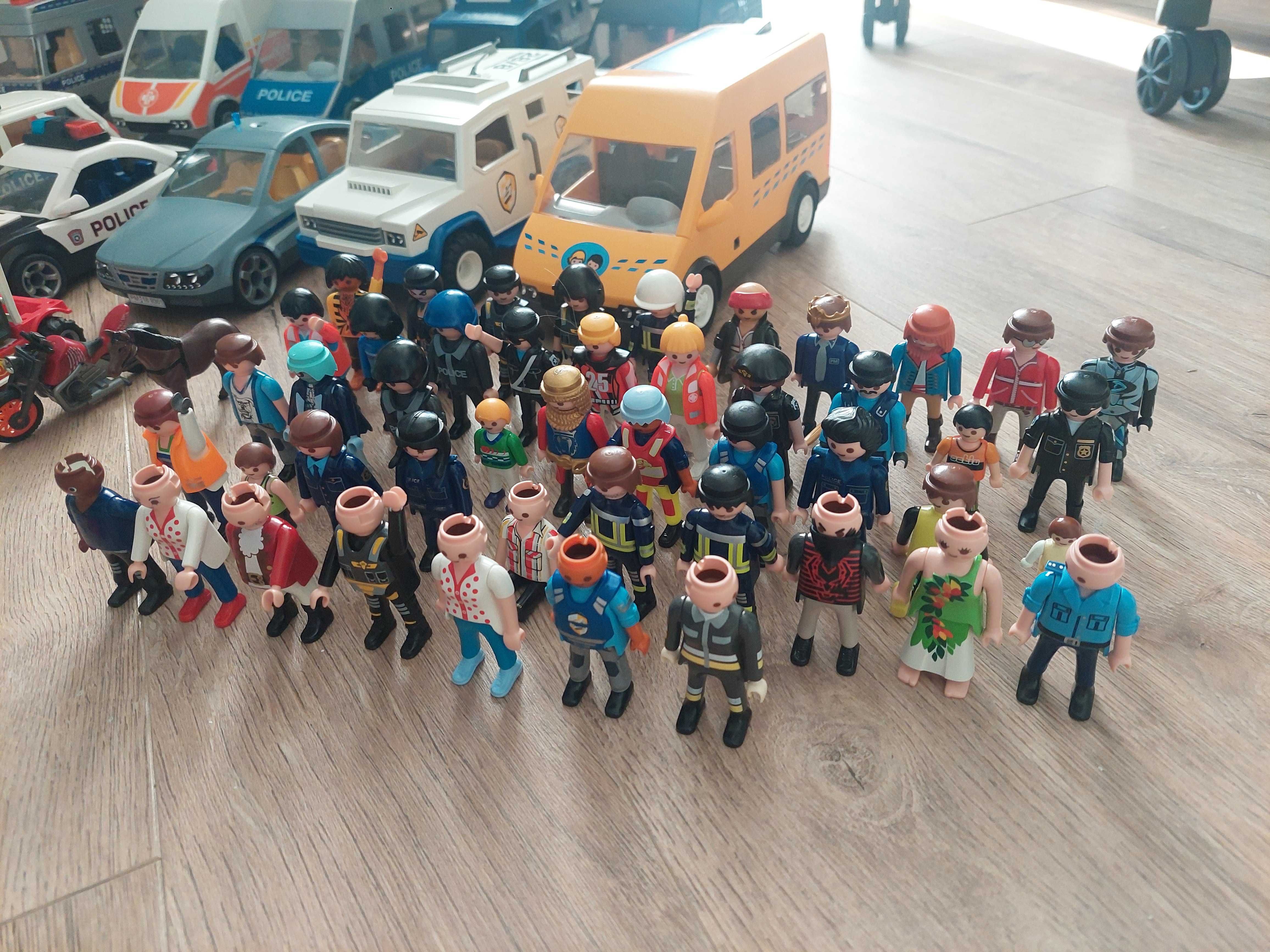 Playmobil mega zestaw 16 pojazdów 47 ludzików + akcesoria