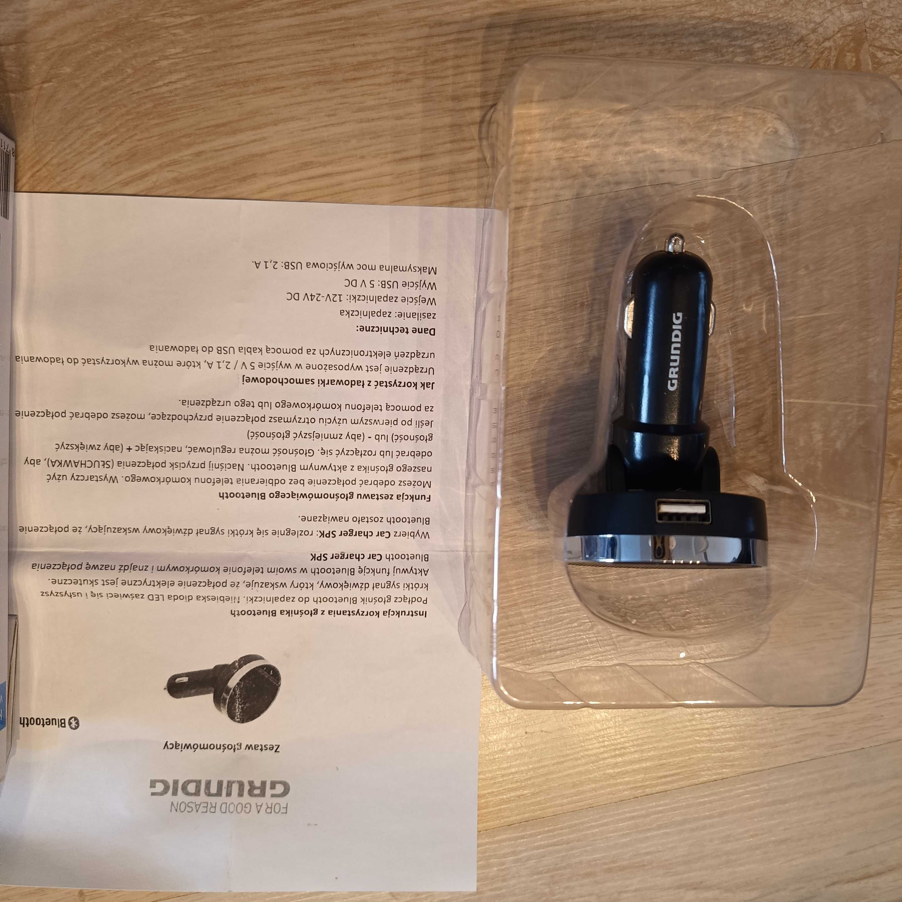 Głośnik z funkcją Bluetooth hands-free ( z ładowarką USB) GRUNDIG