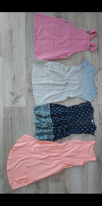 Paczka zestaw ubrań sukienka spódniczka koszulka 7 lat 122 116 leginsy