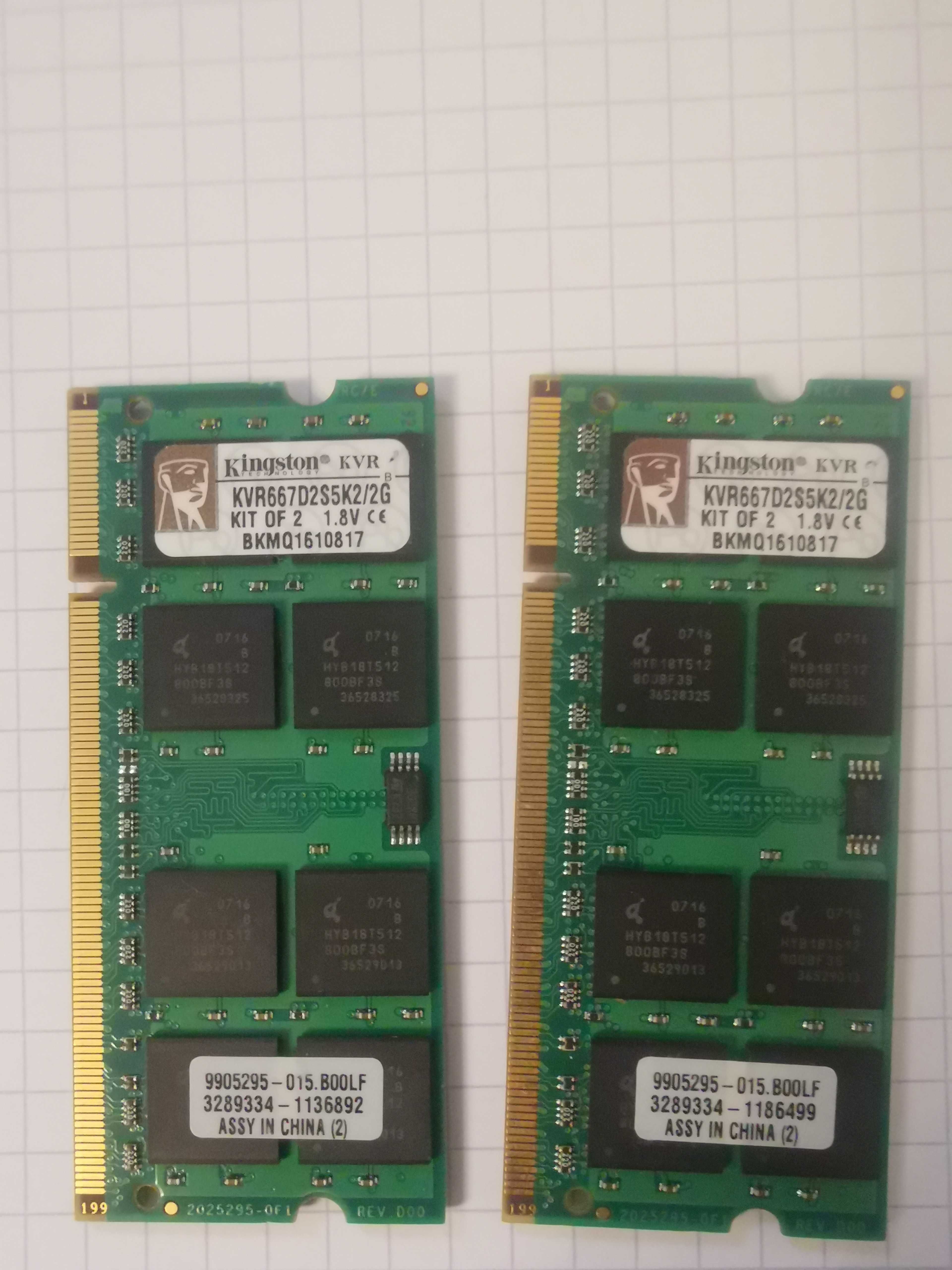 Kingston pamięć RAM do laptopa 2x2gb