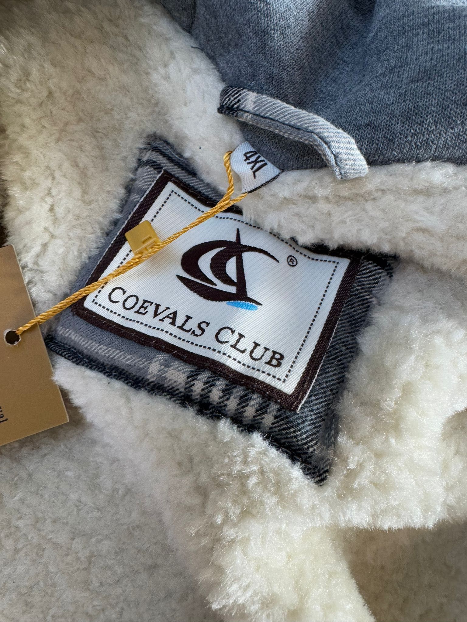 Nowa kurtka koszula ocieplana w kratę męska COEVALS CLUB szara 4XL