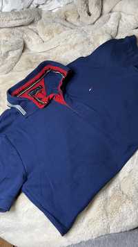 Tommy Hilfiger Polo koszulka męska t-shirt rozmiar M granatowa czerwon