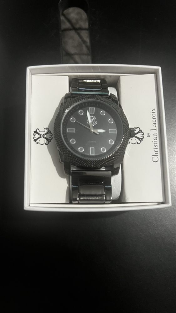 Relógio Christian Lacroix quartzo preto