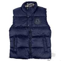 Мужская дутая жилетка Moncler, сезон весна/осень, цвет синий